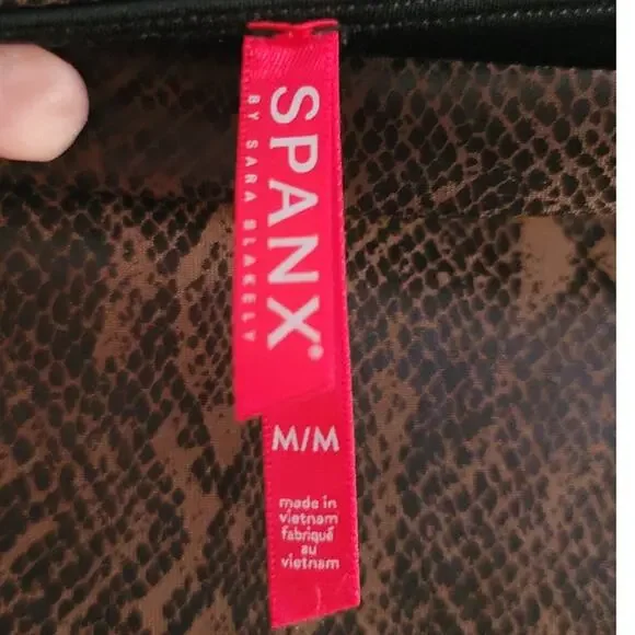 Spanx Faux Leather Snakeskin Leggings 20265R Brown Snakeskin Medium - Picture 4 of 10